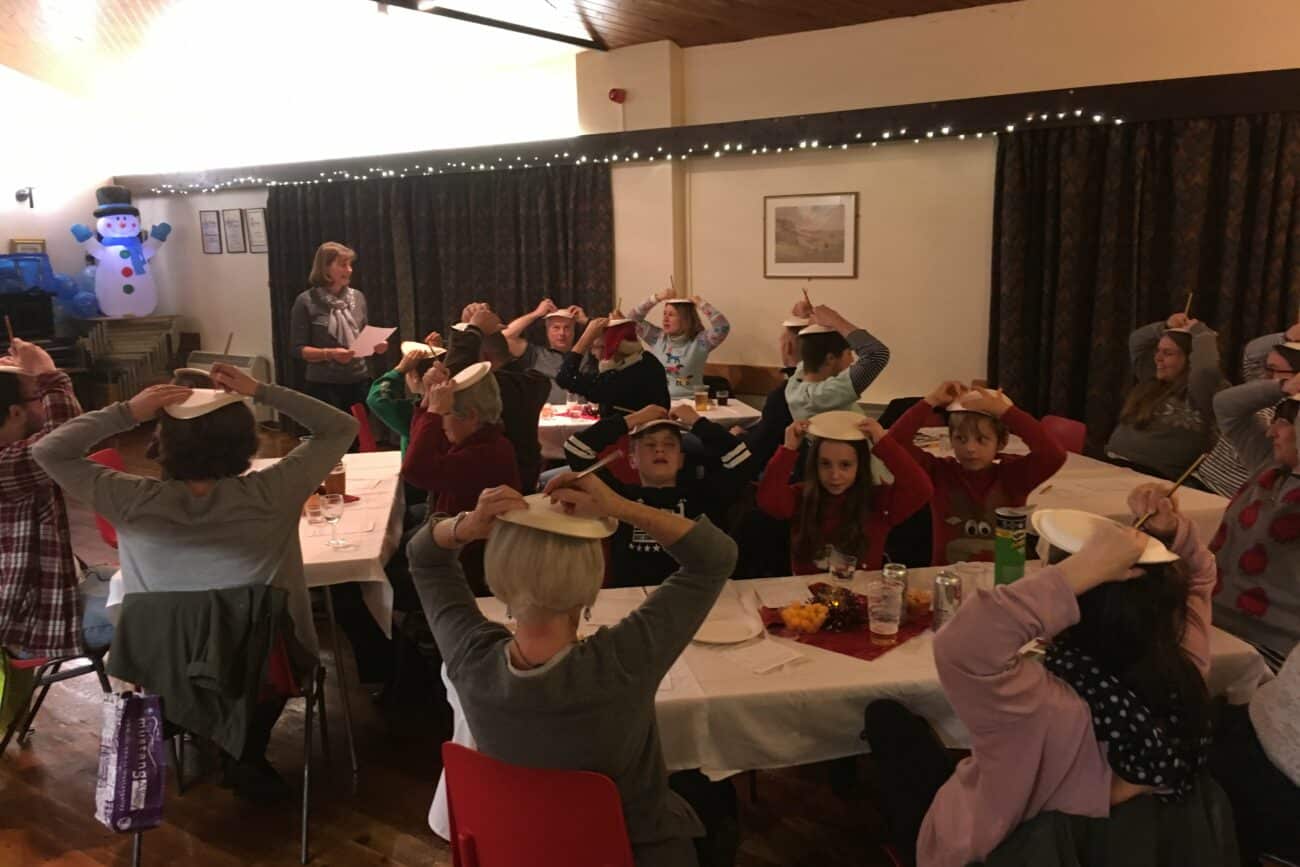 Silly games at the Christmas staff do